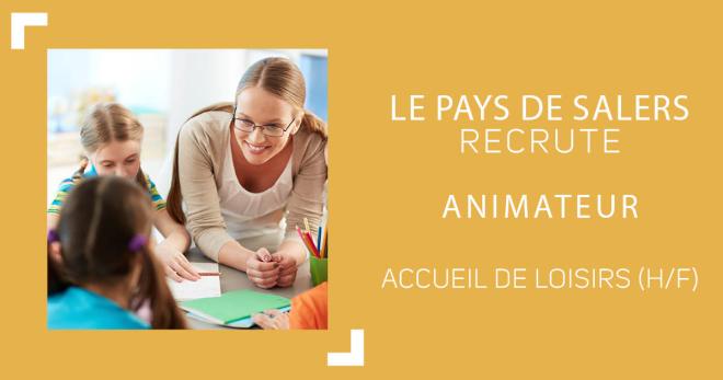 offre emploi animateur accueil 